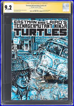 1985 Mirage Teenage Mutant Ninja Turtles #3 CGC 9.2 signed sketch Kevin Eastman