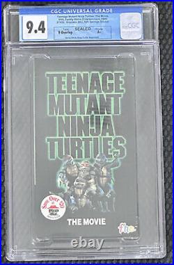 1994 Teenage Mutant Ninja Turtles The Movie Sealed VHS Tape CGC 9.4