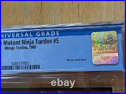 9.8 CGC Teenage Mutant Ninja Turtles #5 White Pages Mirage Studios 1985