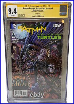 Batman Teenage Mutant Ninja Turtles #5 Cgc Ss 9.4 Nm 150 Kevin Eastman Sig