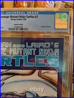 CGC 9.8 Teenage Mutant Ninja Turtles #7 2nd Print Mirage Studios TMNT