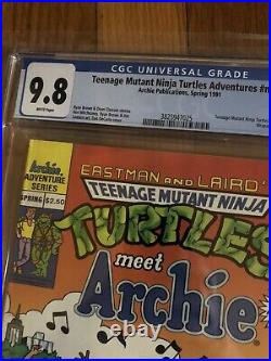CGC 9.8 Teenage Mutant Ninja Turtles Adventures Meet Archie CGC 9.8 Newsstand