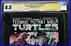 CGC SS 8.0 TEENAGE MUTANT NINJA TURTLES #1 3rd Print Signed/Sketch Eastman 1985