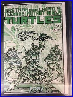 Cgc 8.0 Teenage Mutant Ninja Turtles #4! Signed & Sketched By Eastman! 1st Print