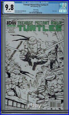 Cgc 9.8 Teenage Mutant Ninja Turtles #1 Rare Sketch 3rd Print Variant 2011 Tmnt