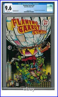 Flaming Carrot #27 (1991) McFarlane Teenage Mutant Ninja Turtles CGC 9.6 LK861