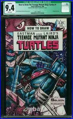 How to Draw Teenage Mutant Ninja Turtles #1 1986 CGC 9.4 TMNT Rare Error! M12 cm
