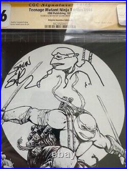 IDW Teenage Mutant Ninja Turtles #144 B/W CGC SS 9.6 Signed/Sketch Gavin Smith