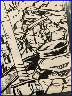 KEVIN EASTMAN PETER LAIRD SIGNED ORIGINAL TMNT Sketch Art CGC Ninja Turtles CBCS
