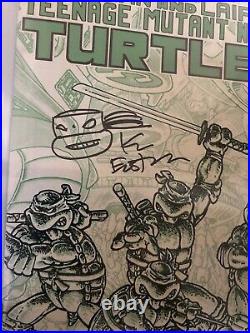 Kevin Eastman Signed Sketch Teenage Mutant Ninja Turtles #4 1985 Comic CGC 9.0