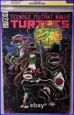 Kevin Eastman Signed & Sketched Teenage Mutant Ninja Turtles 119-cgc Ss 9.2
