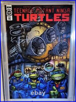 Kevin Eastman Signed /sketched Teenage Mutant Ninja Turtles 127-cgc Ss 9.8-idw
