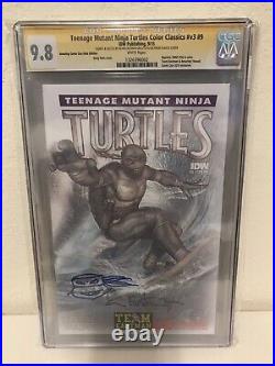 Ninja Turtles Color Classic V3 #9 CGC 9.8 SIGNED SKETCH Kevin Eastman IDW 2015