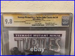 Ninja Turtles Color Classic V3 #9 CGC 9.8 SIGNED SKETCH Kevin Eastman IDW 2015