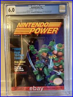Nintendo Power Magazine #6 Teenage Mutant Ninja Turtles TMNT CGC Grade 6.0 WP