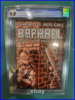RAPHAEL #1 CGC 9.0 W pages. 1st app. Casey Jones. Teenage Mutant Ninja Turtles