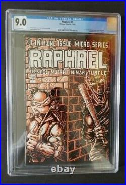 Raphael #1. Cgc 9.0 Ow Pgs. 1st Casey Jones. Teenage Mutant Ninja Turtles
