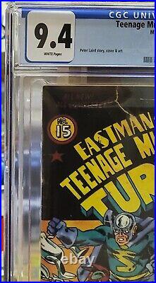 TEENAGE MUTANT NINJA TURTLES #15 (1988) CGC 9.4 NM Casey Jones appearance