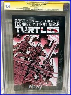TEENAGE MUTANT NINJA TURTLES #1 CGC 9.4 SS KEVIN EASTMAN (3rd print) withsketch