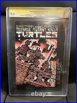 TEENAGE MUTANT NINJA TURTLES #1 TMNT 1984 2nd Print CGC 9.4 EASTMAN LAIRD SIGNED