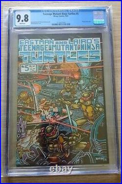 TEENAGE MUTANT NINJA TURTLES TMNT #5 Mirage Studios CGC 9.8 White 1985