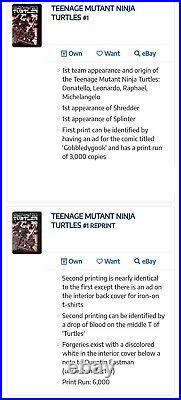 TEENAGE MUTANT NINJA Turtles #1 Mirage 1984 2nd Print CGC 9.4 SIGNED EASTMAN