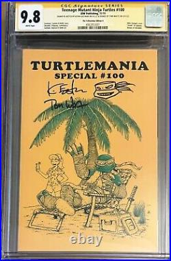 TMNT 100 Turtlemania Gold Variant CGC SS 9.8 SIGNED Eastman Mutant Ninja Turtles