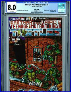 TMNT #1 CGC 8.0 1985 Teenage Mutant Ninja Turtles 4th Print Mirage Amricons K35