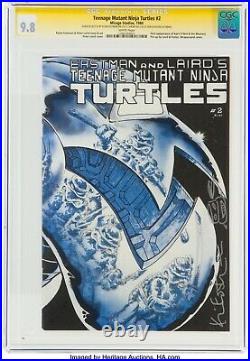 TMNT #2 1st print CGC SS 9.8 SIGNED Eastman Teenage Mutant Ninja Turtles Mirage