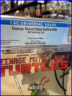 TMNT Ninja Turtles #104 Variant Cover (CGC 9.8, IDW Comics)