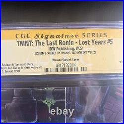 TMNT THE LAST RONIN LOST YEARS #5 CGC 9.8 SS Virgin Ryan Browne Sign & Sketch
