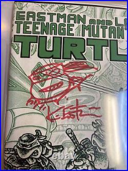 TMNT Teenage Mutant Ninja Turtles (1985) #4 (CGC 9.0 WP) Signed & Sketch Eastman