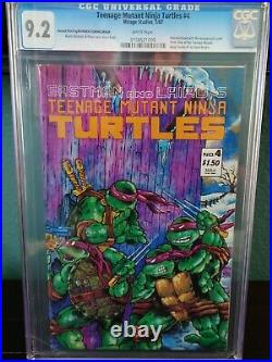 TMNT Teenage Mutant Ninja Turtles #4 1987- CGC 9.2 NM 2ND Print Comic ERROR