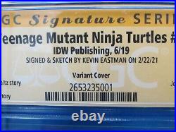 TMNT Teenage Mutant Ninja Turtles #95 B Signed & Sketch Kevin Eastman CGC 9.8