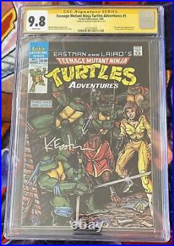 Teenage Mutant Ninja Turtle Adventures #1 CGC 9.8, signed & sketch Kevin Eastman