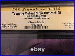 Teenage Mutant Ninja Turtles #100 CGC 9.8 SS Signed Peach Momoko Ultimate ES 250