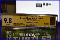 Teenage Mutant Ninja Turtles #100 Green Signed & Sketched 5 TMNT Variant CGC 9.8
