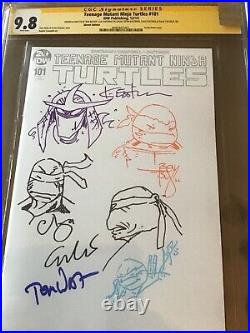 Teenage Mutant Ninja Turtles 101 TMNT, CGC 9.8 with 5 signatures and sketches