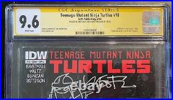 Teenage Mutant Ninja Turtles 10 Idw 2012 Cgc Ss 9.6 Signed Eastman Shredder Tmnt