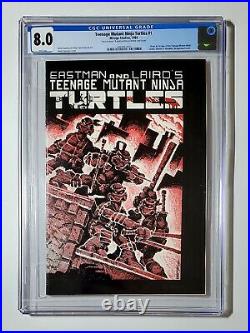 Teenage Mutant Ninja Turtles #1 1st Printing CGC 8.0 Signed WHITE PAGES 1984