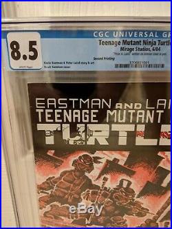 Teenage Mutant Ninja Turtles #1 2ND Print CGC 8.5. Signed by Laird! TMNT