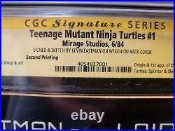 Teenage Mutant Ninja Turtles #1 2nd Print CGC 9.6 OW-W. Signed Eastman. TMNT 1