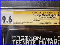 Teenage Mutant Ninja Turtles #1 2nd Print CGC 9.6 OW-W. Signed Eastman. TMNT 1