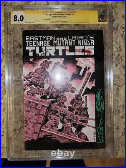 Teenage Mutant Ninja Turtles #1 3rd print 1984 CGC 8.0 Sig Series Kevin Eastman