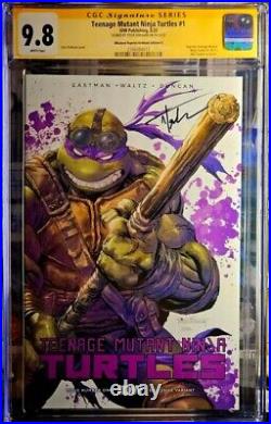 Teenage Mutant Ninja Turtles #1 Battle Damage Donatello Kirkham Signed CGC 9.8