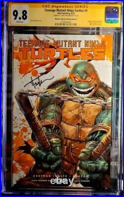 Teenage Mutant Ninja Turtles 1 Battle Damage Michelangelo Kirkham Signed CGC 9.8