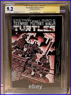 Teenage Mutant Ninja Turtles 1 CGC 9.2 WP 1st Print SS & Sketch 3791850001