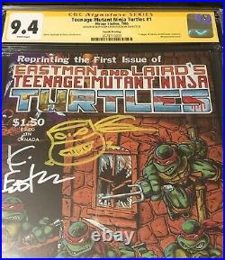 Teenage Mutant Ninja Turtles #1 CGC 9.4 4th prnt Kevin Eastman SIGNED & SKETCH