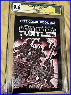 Teenage Mutant Ninja Turtles 1 FCBD CGC 9.6 SS Signature Series Eastman & Laird