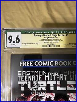 Teenage Mutant Ninja Turtles 1 FCBD CGC 9.6 SS Signature Series Eastman & Laird